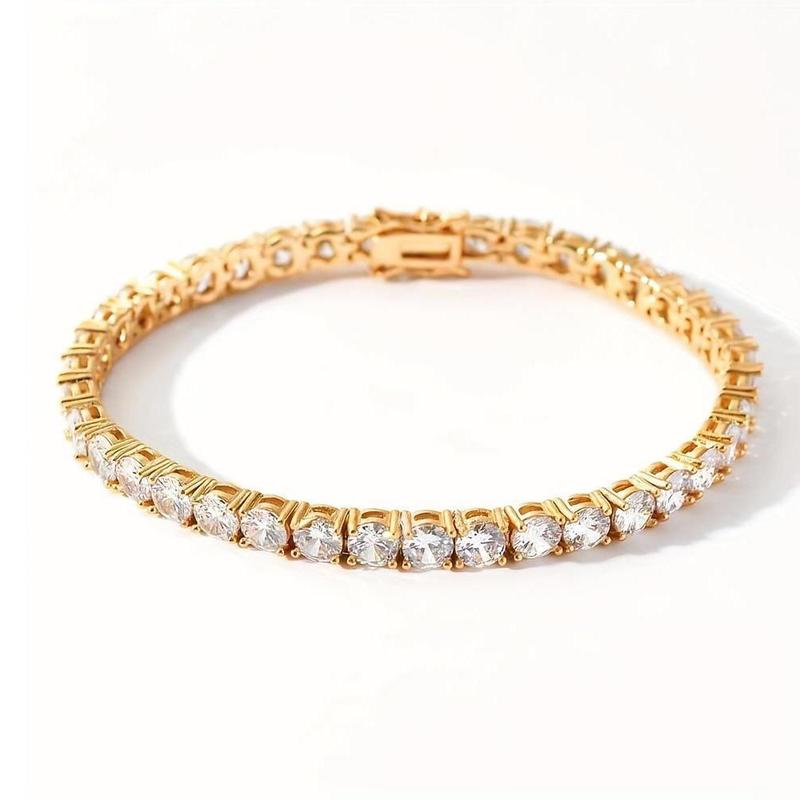 Dazzling Moissanite Tennis Bracelet | Unisex 2-6mm VVS1 Stones | Perfect for Weddings, Birthdays & Everyday Style | Eco-Friendly Hip Hop Jewelry